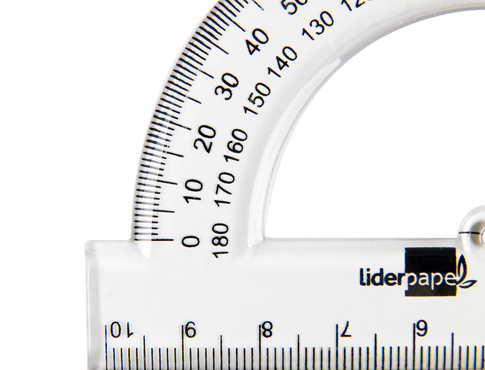 Semicirculo liderpapel 10 cm plastico