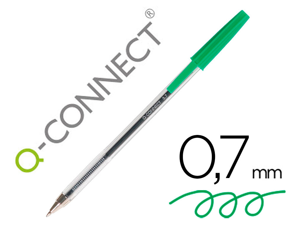 Boligrafo transparente q-connect  kf26039