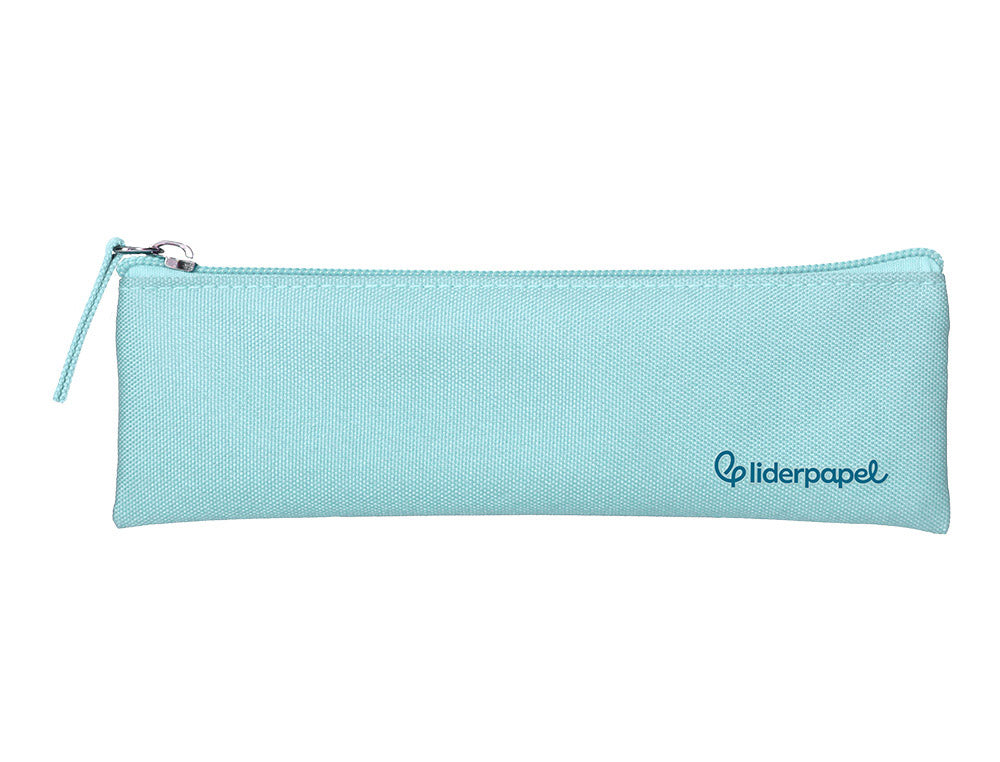 Estuche portatodo liderpapel plano estrecho una cremallera 200x60mm