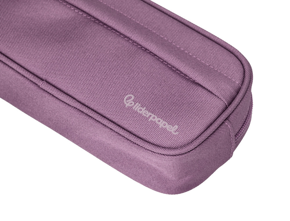 Estuche portatodo liderpapel classic ovalado 2 cremalleras con bolsillo delantero 210x90mm