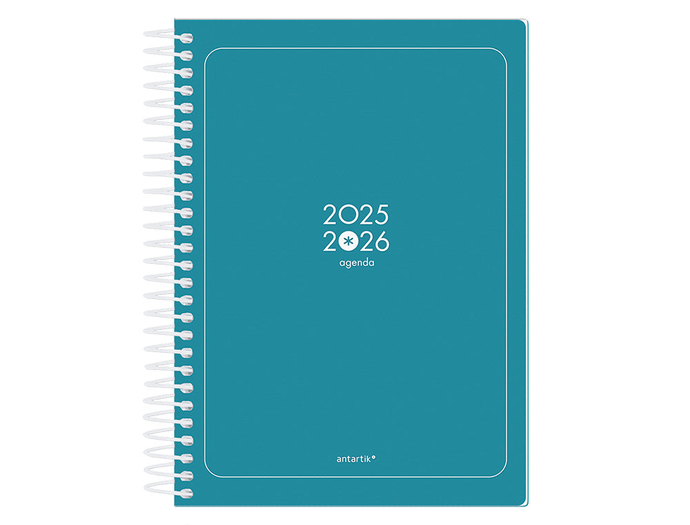 Agenda escolar antartik 25-26 espiral essentials dia pagina a5 bilingüe papel fsc 80 gr