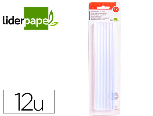 Barra termofusible liderpapel 7 mm de diametro x 200 mm de alto blister de 12 unidades