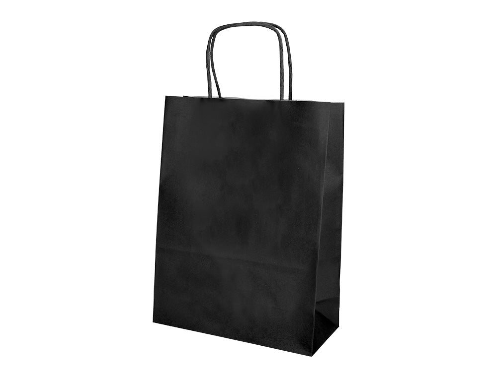 Bolsa papel q-connect celulosa xs con asa retorcida 180x240x80 mm