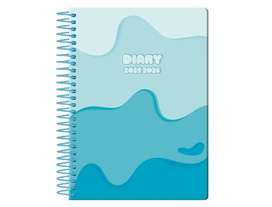 Agenda escolar liderpapel 25-26 espiral melting semana vista a6 bilingüe papel fsc 80 gr