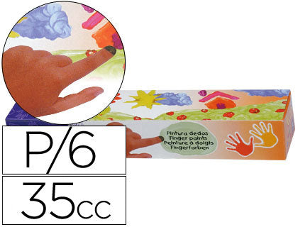 Pintura a dedos jovi 35 cc 5 colores surtidos