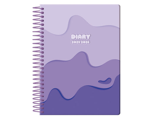 Agenda escolar liderpapel 25-26 espiral melting semana vista a6 bilingüe papel fsc 80 gr