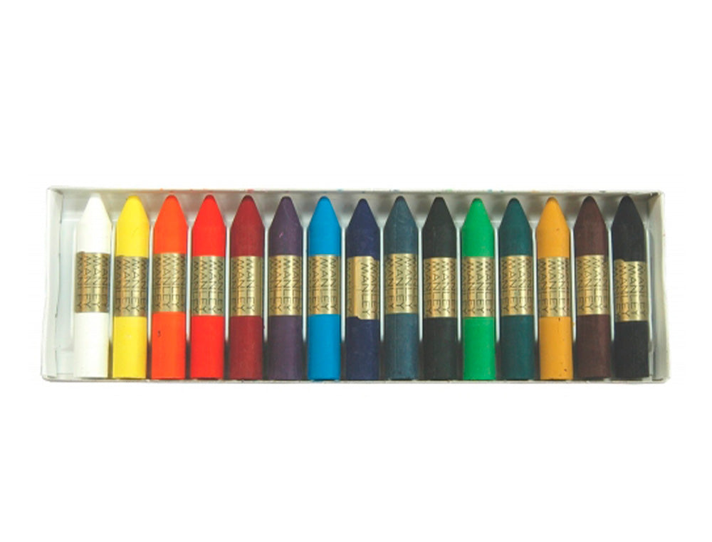 Lapices cera manley caja de 15 colores surtidos