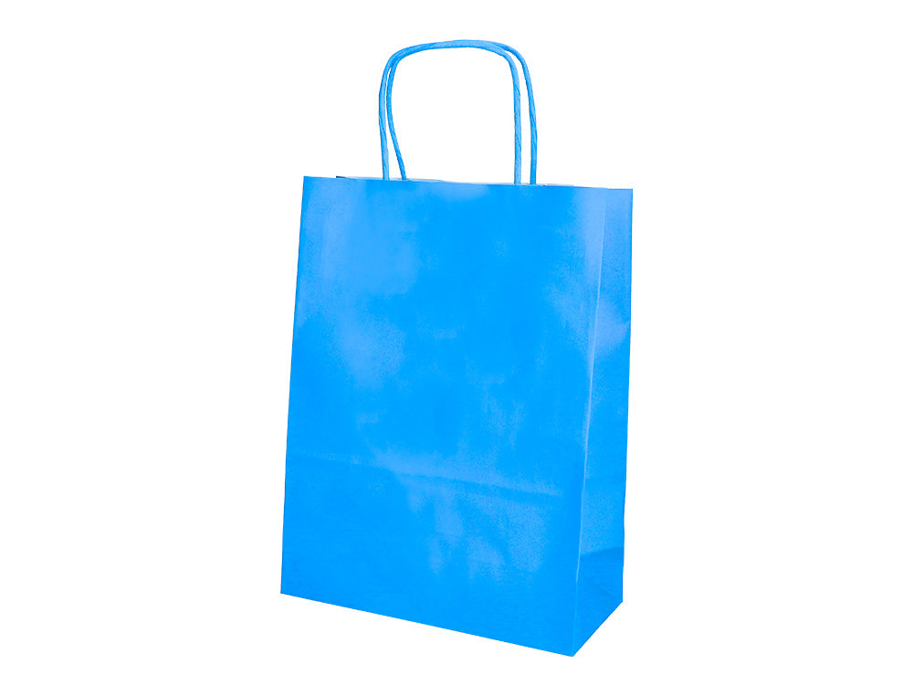 Bolsa papel q-connect celulosa xs con asa retorcida 180x240x80 mm