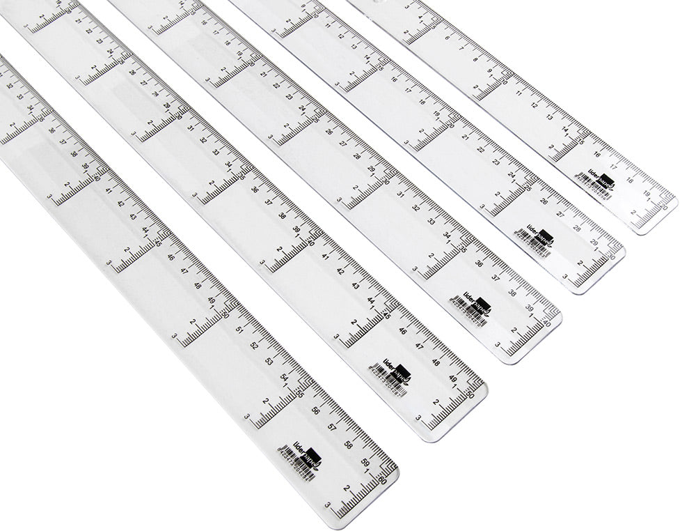 Regla liderpapel plastico cristal 30 cm