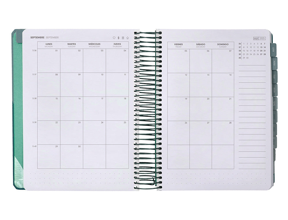 Agenda escolar antartik 25-26 espiral fun day fucsia dia pagina a5 bilingüe papel fsc 80 gr