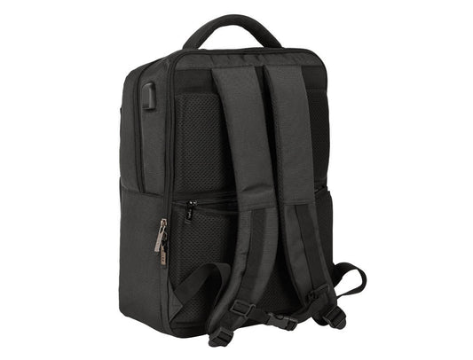 Cartera escolar safta business (black-blue-grey) mochila 2 bolsillos portatil 15,6"+usb 310x130x440 mm