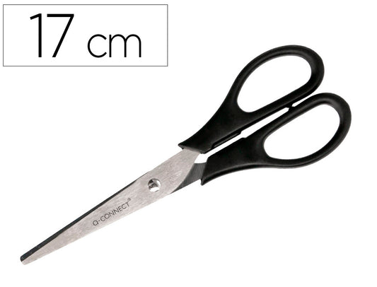 Tijera oficina q-connect inoxidable 7" 17 cm en blister