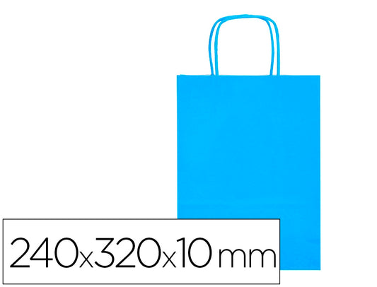 Bolsa papel q-connect celulosa s con asa retorcida 240x320x10 mm