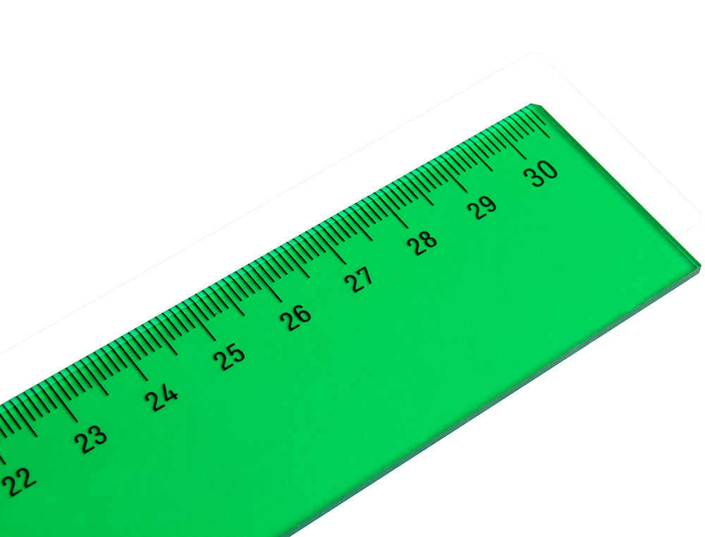 Regla liderpapel 30 cm acrilico verde