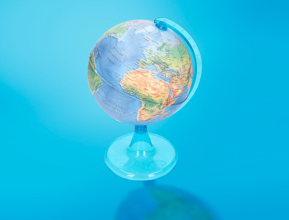 Globo terraqueo liderpapel mapa fisico diametro 15 cm