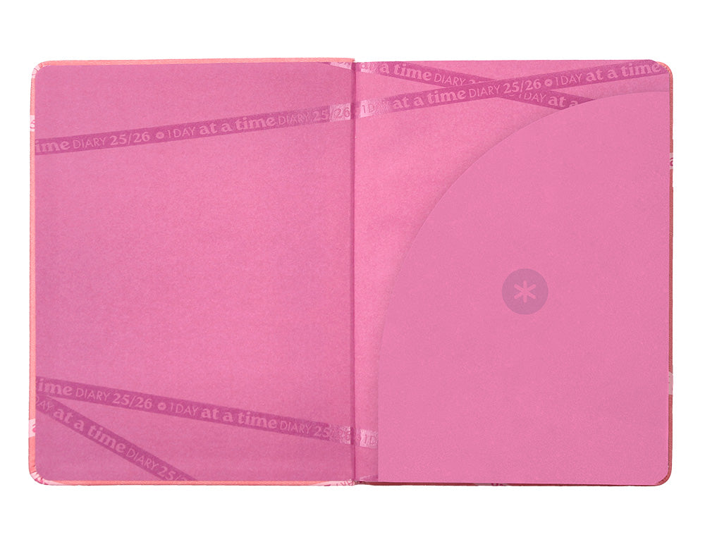 Agenda escolar antartik 25-26 encuadernada go! simil piel rosa semana vista a5 bilingüe papel fsc 80 gr