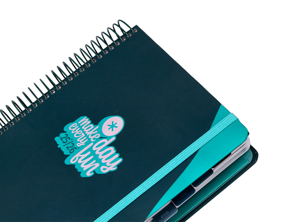 Agenda escolar antartik 25-26 espiral fun day fucsia dia pagina a5 bilingüe papel fsc 80 gr