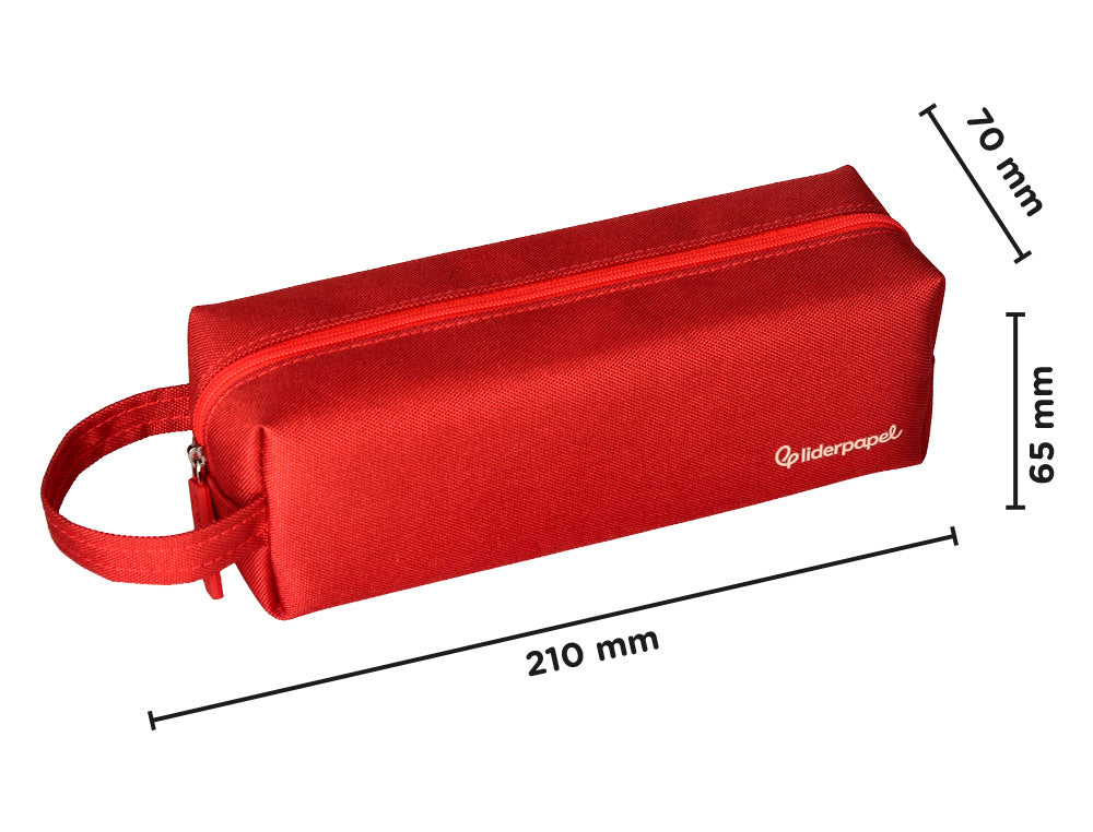 Estuche portatodo liderpapel classic rectangular con asa 210x70mm