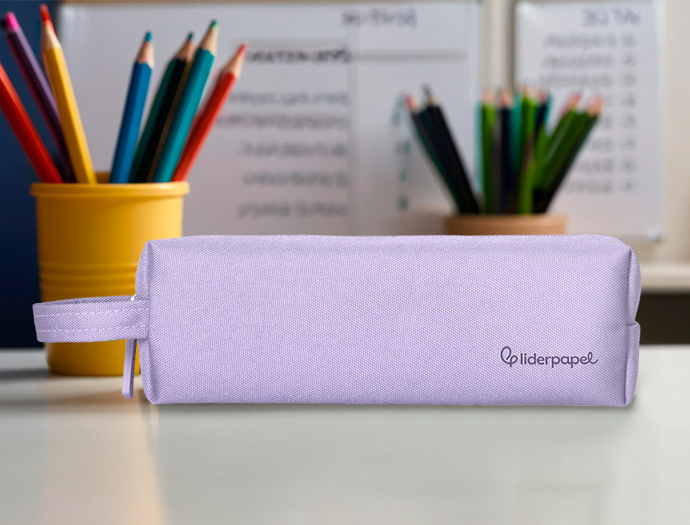 Estuche portatodo liderpapel classic rectangular con asa 210x70mm