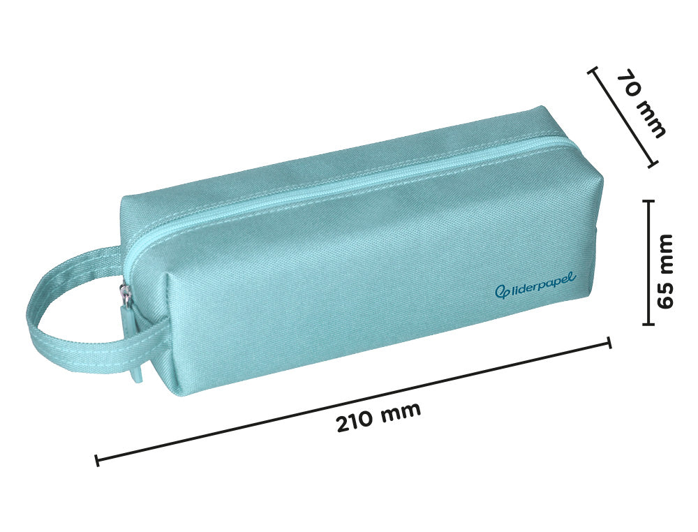 Estuche portatodo liderpapel classic rectangular con asa 210x70mm