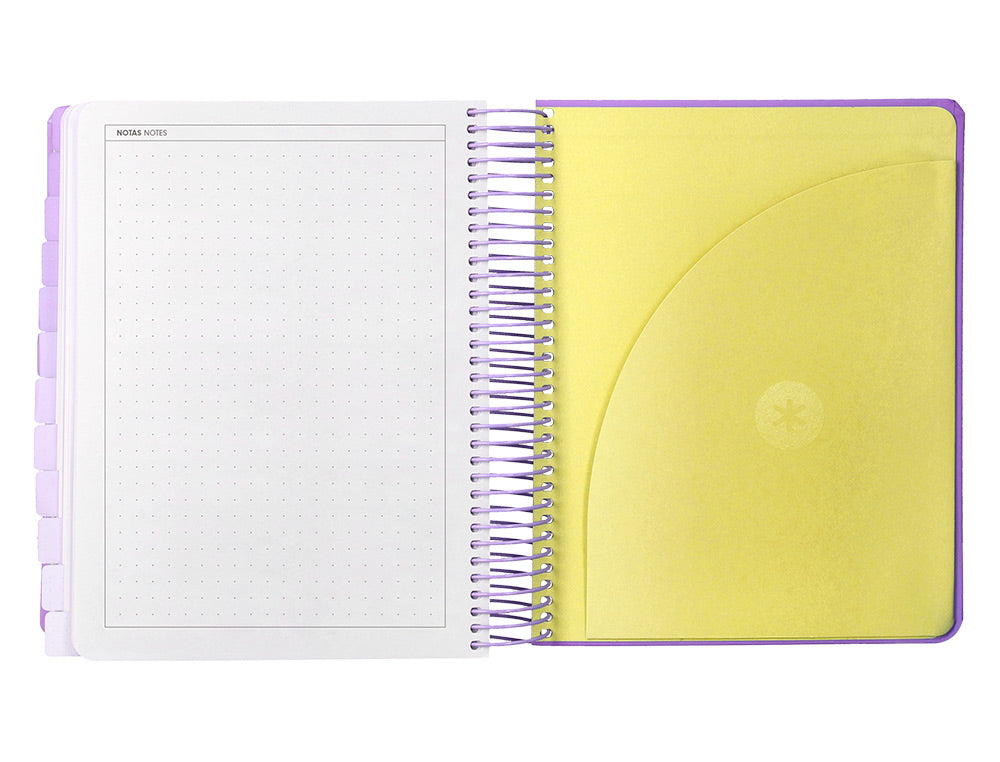 Agenda escolar antartik 25-26 espiral here and now azul pagina a5 bilingüe papel fsc 80 gr 80 gr