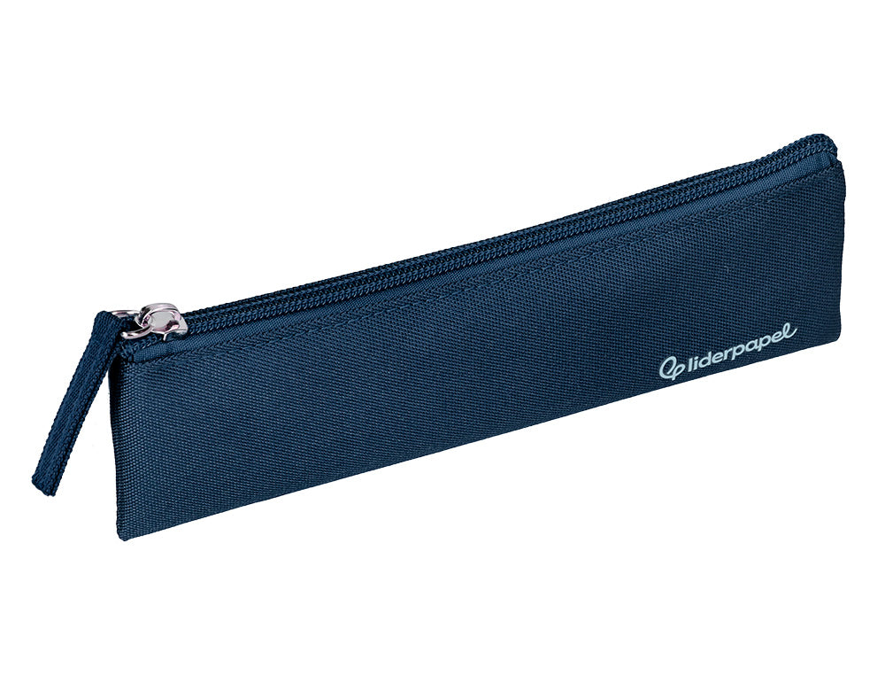 Estuche portatodo liderpapel plano estrecho una cremallera 200x60mm