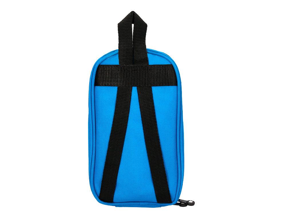 Estuche portatodo antartik forma de mochila con bolsillo y 4 departamentos 230x50x120 mm