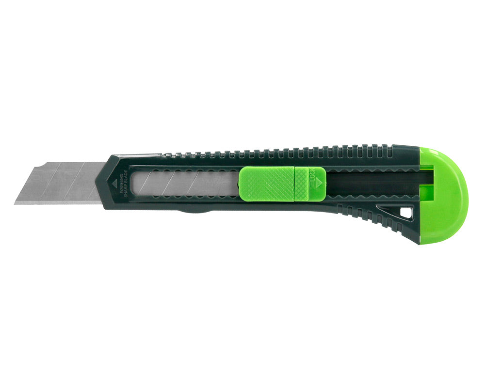 Cuter q-connect plastico ancho con asa para colgar cuchilla 18 mm xd-43 blister 1 unidad