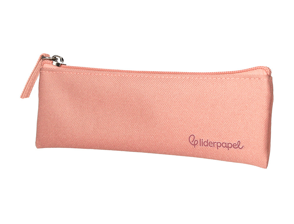 Estuche portatodo liderpapel plano estrecho una cremallera 200x60mm