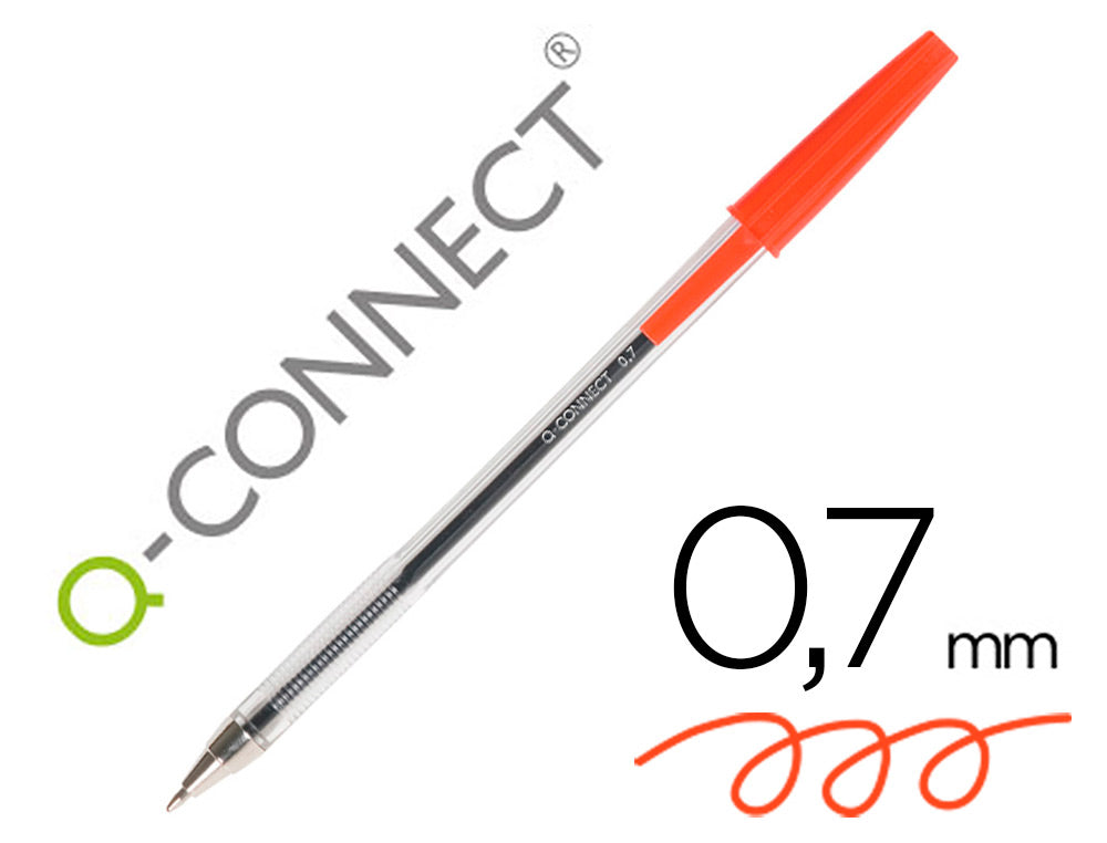 Boligrafo transparente q-connect  kf26039