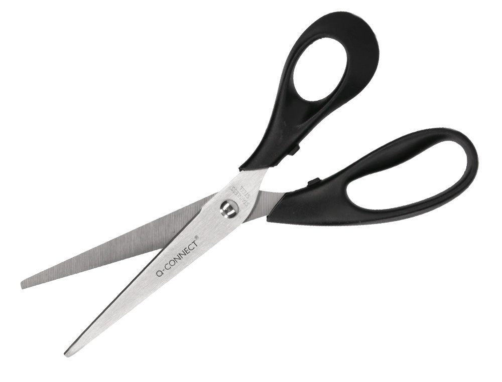 Tijera oficina q-connect inoxidable 8" 20 cm en blister