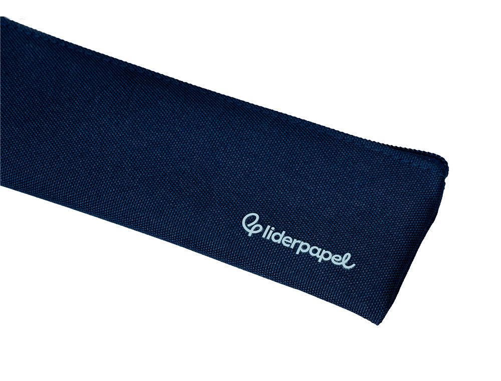 Estuche portatodo liderpapel plano estrecho una cremallera 200x60mm