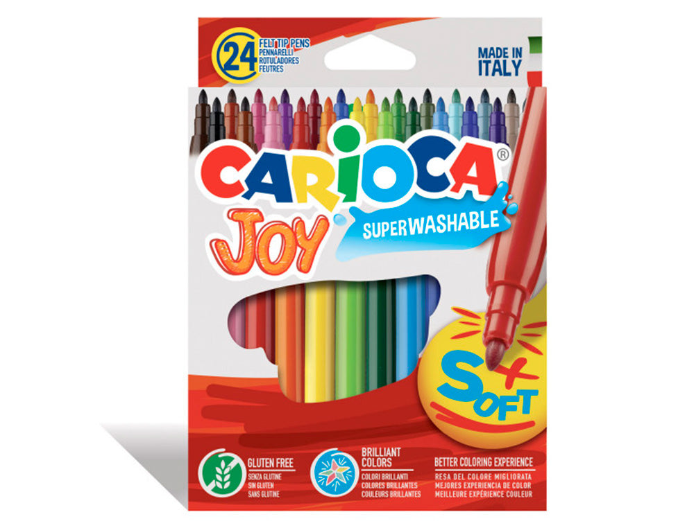 Rotulador carioca joy caja de 24 unidades colores surtidos