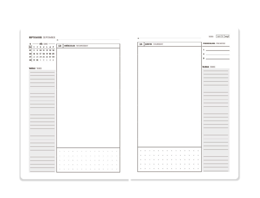 Agenda escolar antartik 25-26 espiral essentials dia pagina a5 bilingüe papel fsc 80 gr