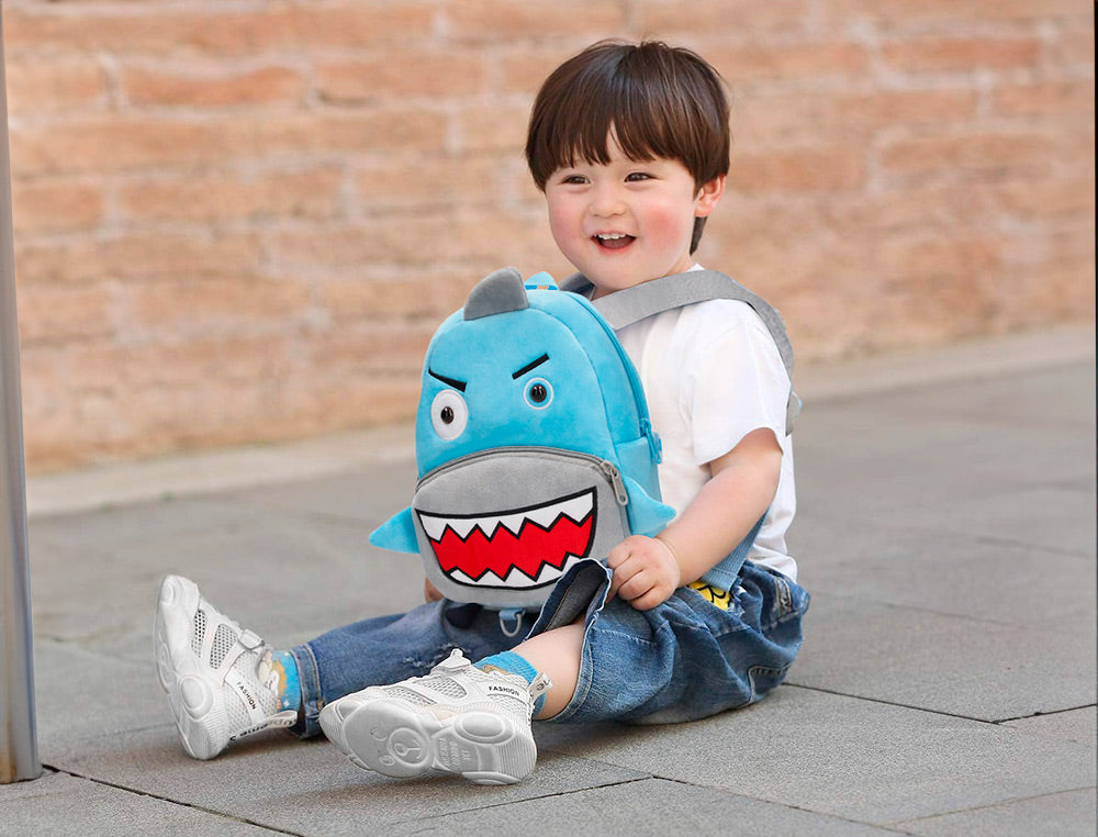 Mochila preescolar liderpapel peluche infantil tiburon 260x100x240 mm