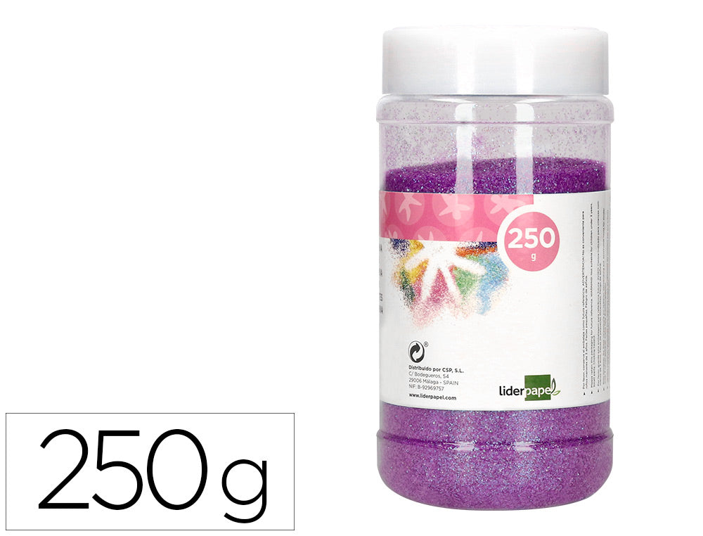 Purpurina liderpapel fantasia color metalico bote de 250 gr