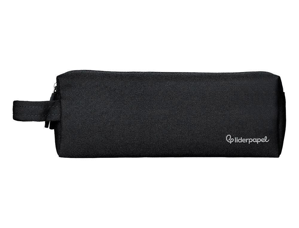 Estuche portatodo liderpapel classic rectangular con asa 2 cremalleras 210 x80mm 