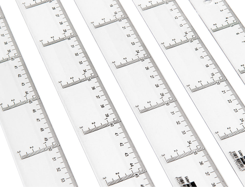 Regla liderpapel plastico cristal 40 cm