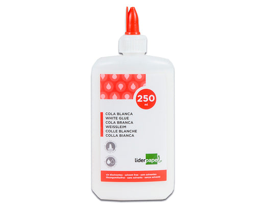 Pegamento cola blanca lavable liderpapel bote de 250 ml
