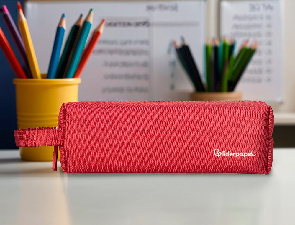 Estuche portatodo liderpapel classic rectangular con asa 210x70mm