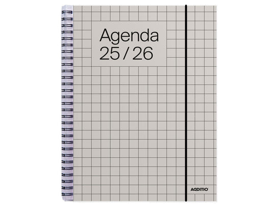 Agenda universal additio semana vista 16,5x21,5 cm curso escolar +16 años paginas anotaciones colores surtidos