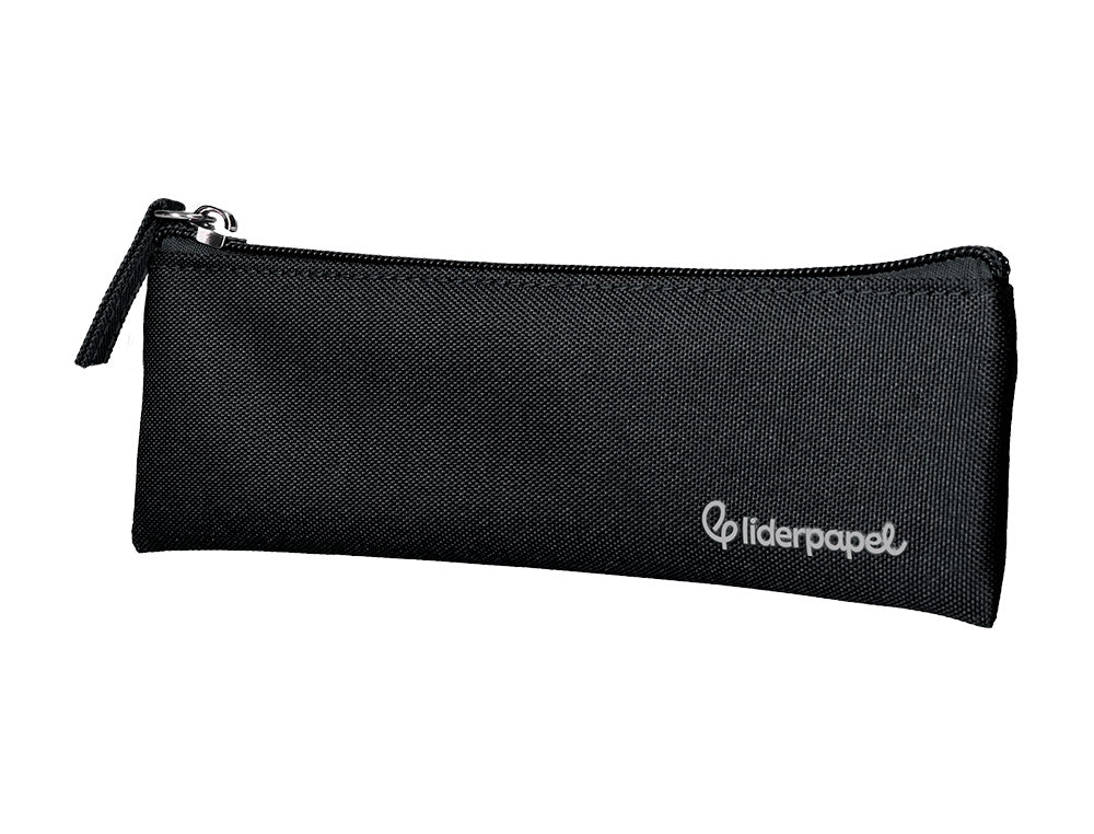 Estuche portatodo liderpapel plano estrecho una cremallera 200x60mm