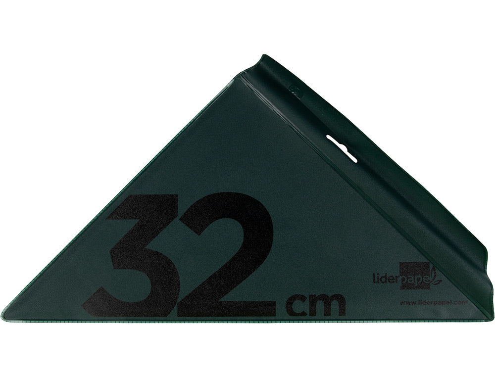Escuadra liderpapel 32 cm acrilico verde