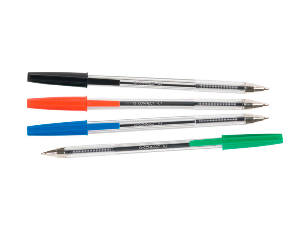 Boligrafo transparente q-connect  kf26039