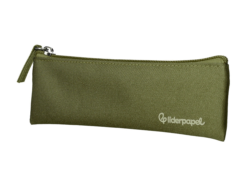 Estuche portatodo liderpapel plano estrecho una cremallera 200x60mm