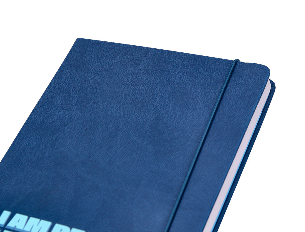 Agenda escolar antartik 25-26 encuadernada go! simil piel azul oscuro semana vista a5 bilingüe papel fsc 80 gr