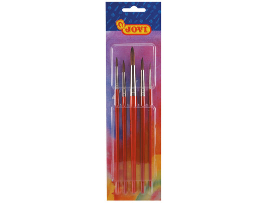 Pinceles acuarela jovi blister de 5 unidades surtidas