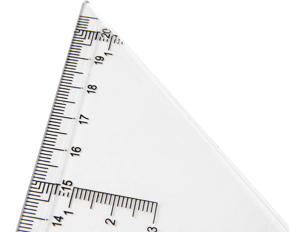 Escuadra liderpapel 30 cm plastico cristal