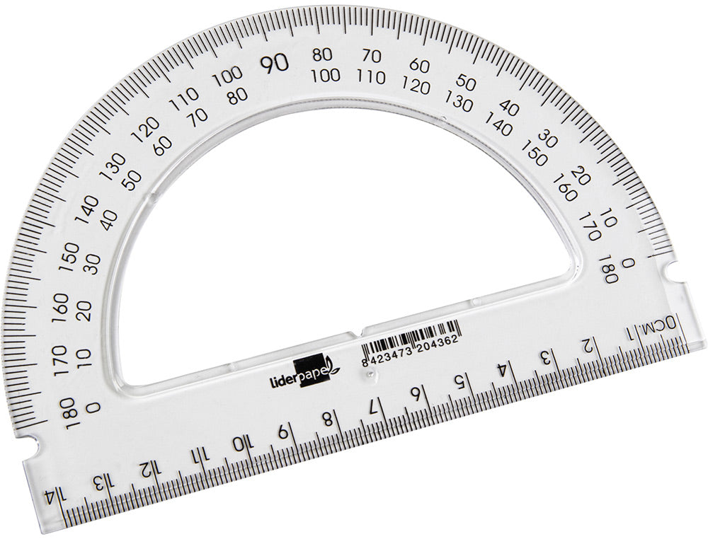 Semicirculo liderpapel 14 cm plastico