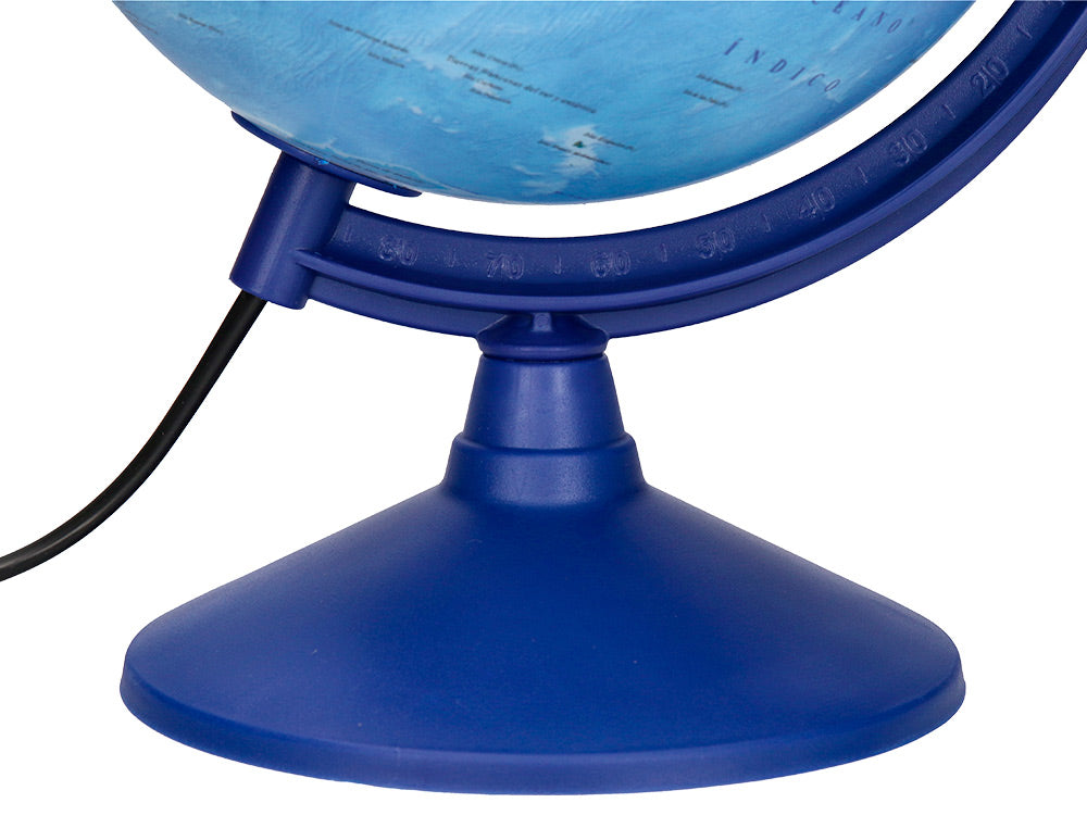 Globo terraqueo liderpapel con luz fisico y politico diametro 20 cm